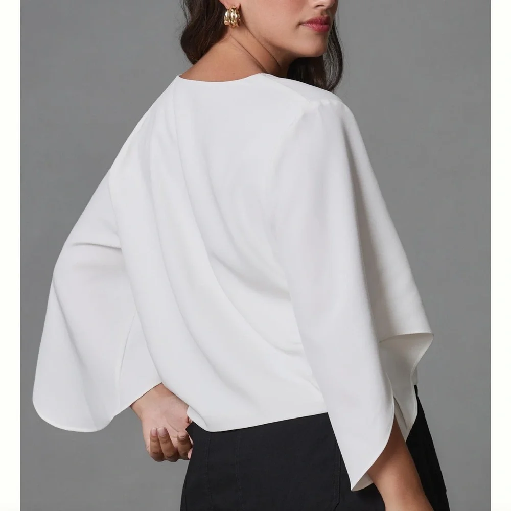 Anthropologie Mare Mare v neck cape blouse - Picture 6 of 8